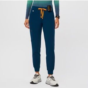 Figs Zamora Jogger Scrub Pants in Deep Reef PO# 5620 | Size Small